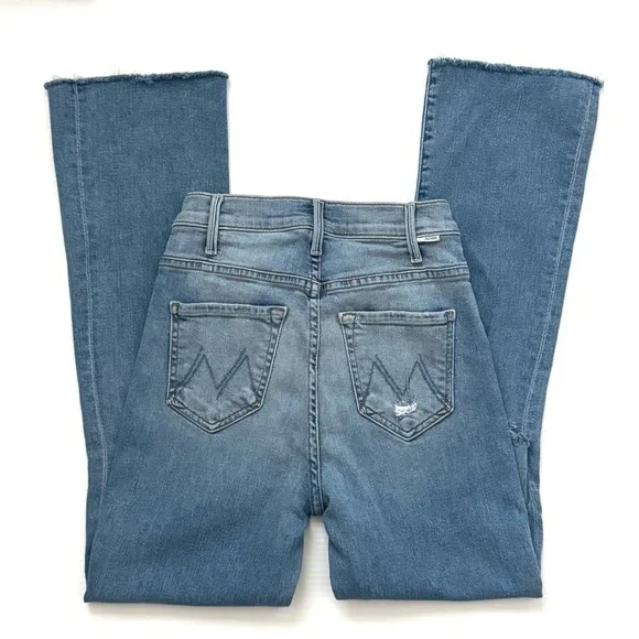 MOTHER The Hustler Ankle Fray Jeans In Thrilling Shots Size 24